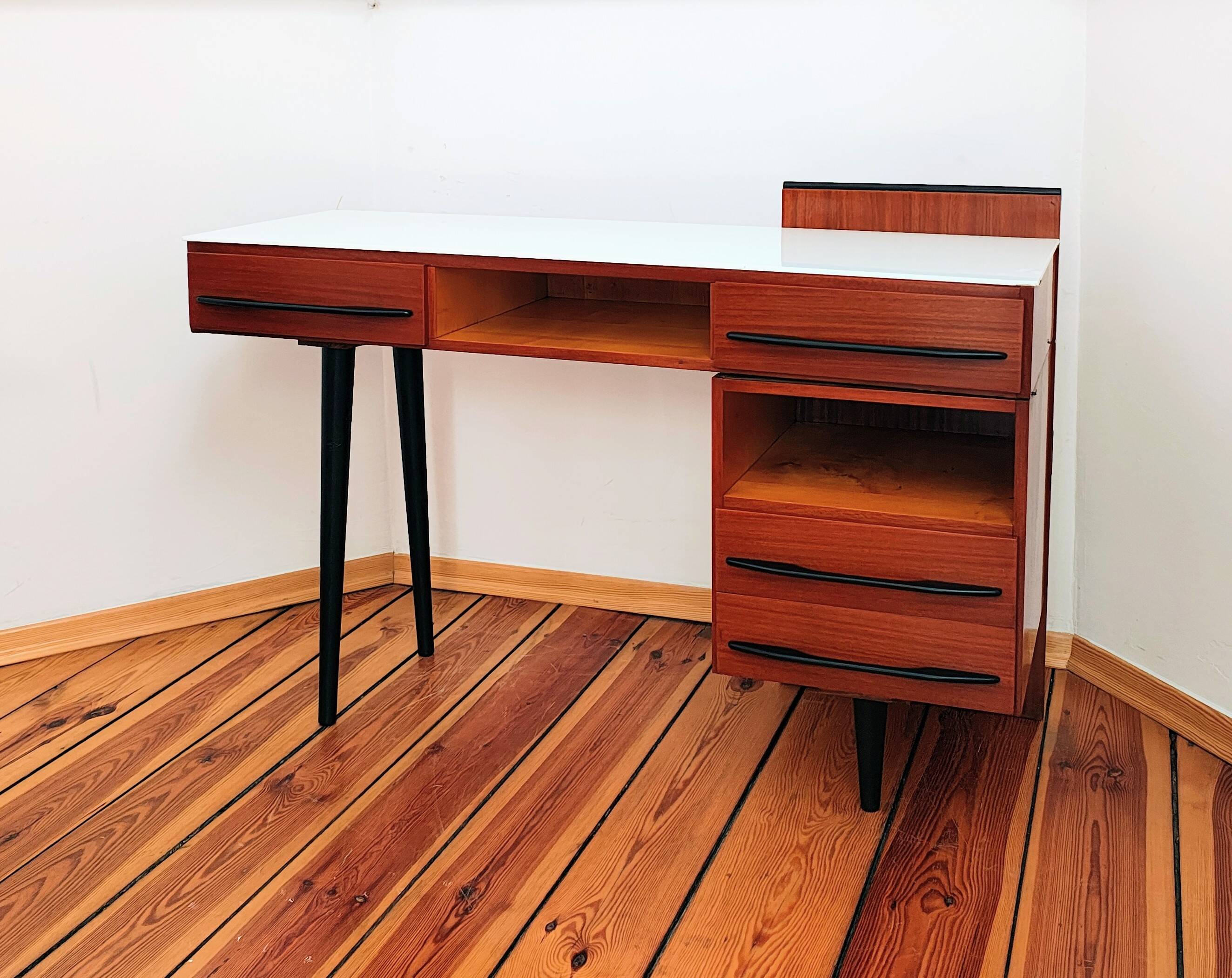 Czechoslovakian Desk by M. Pozar for Up Závody, 1960s, Set of 2
