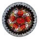 Hand-painted Russian embossed plate