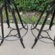 Pair of vintage metal and leather bar stools