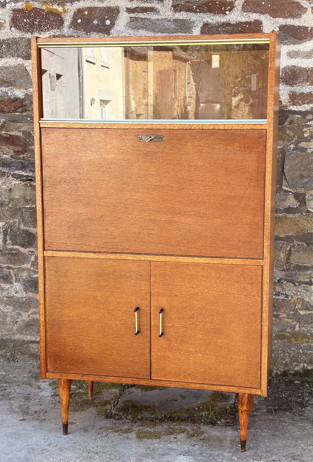 Vintage oak secretary – Scandinavian design – 1950s/60s
