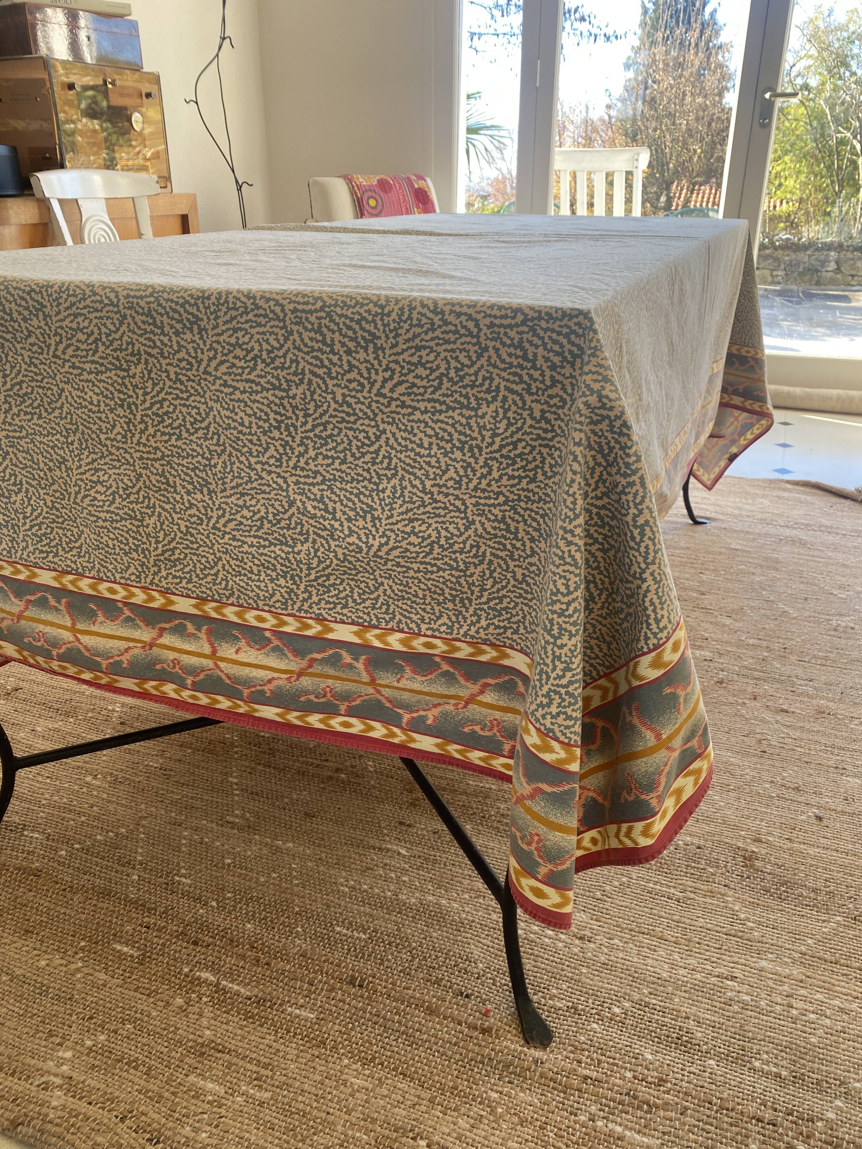 Large printed tablecloth for 12 people - MIE - Cotton - 170x230 cm