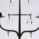 Wrought Iron & Glass Candelabra by Erik Höglund, Sweden, 1960s