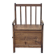 Banc de foyer rustique en sapin début XXème