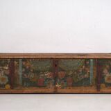 Antique hand-painted trunk with floral motifs (year 1869) #98