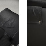 Vintage german office swivel leather easy chair, 1960s