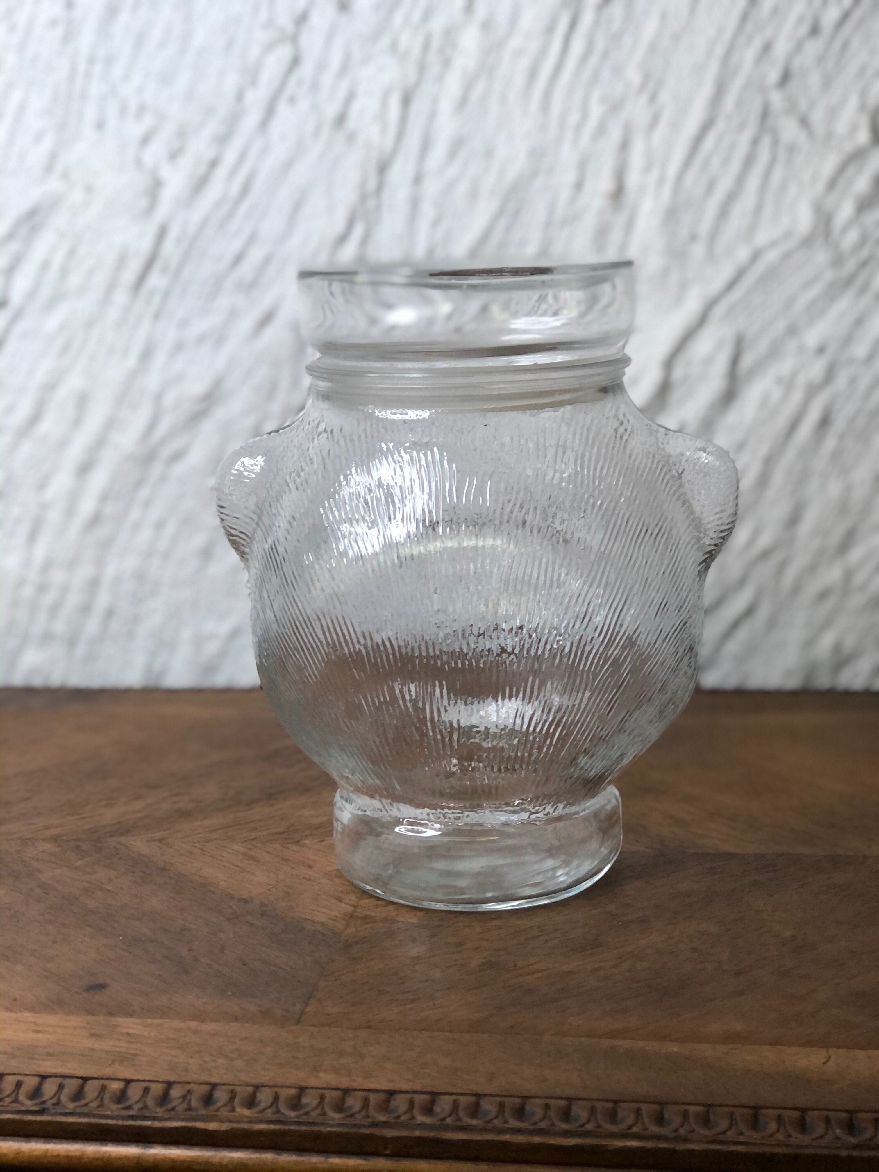Glass jar candy box biscuit in the shape of bear head