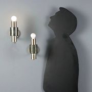 Vintage wall sconces in chrome metal and aluminium, Italy, 1960s.
