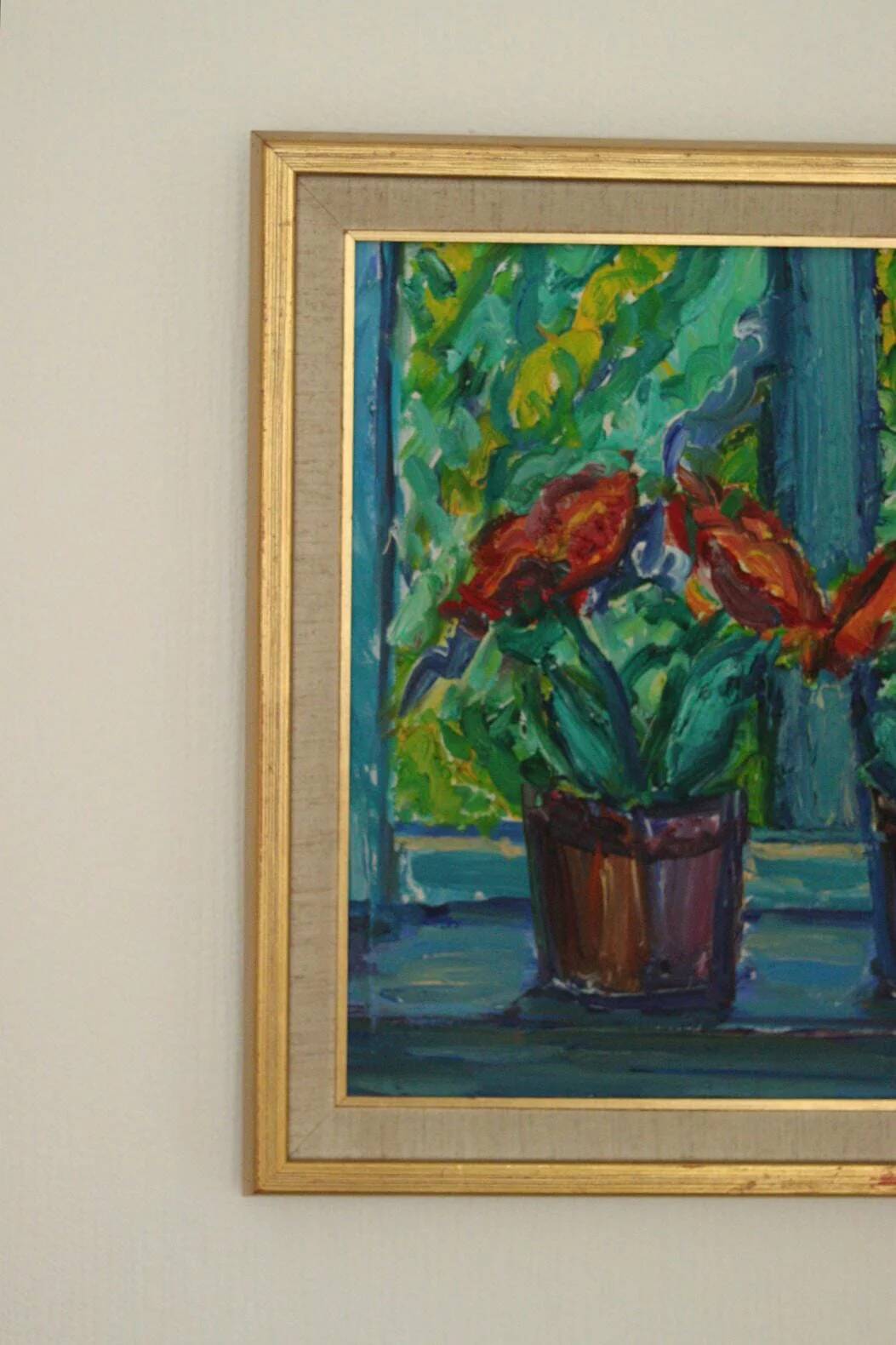 Oil on canvas "Fönster", Knut Lindström 1973