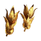 Pair of gold leaf sconces