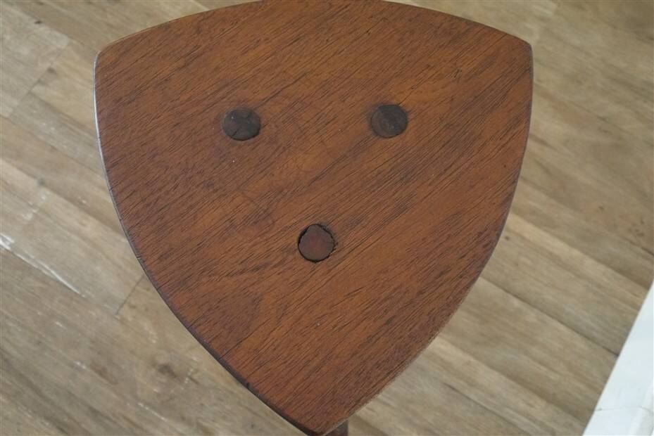 Pair of organic mahogany stools