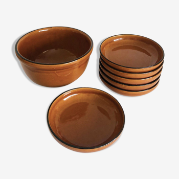 Lot 6 assiettes et saladier