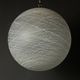 Large vintage Murano glass lamp, swirling Italian design, 1970s.