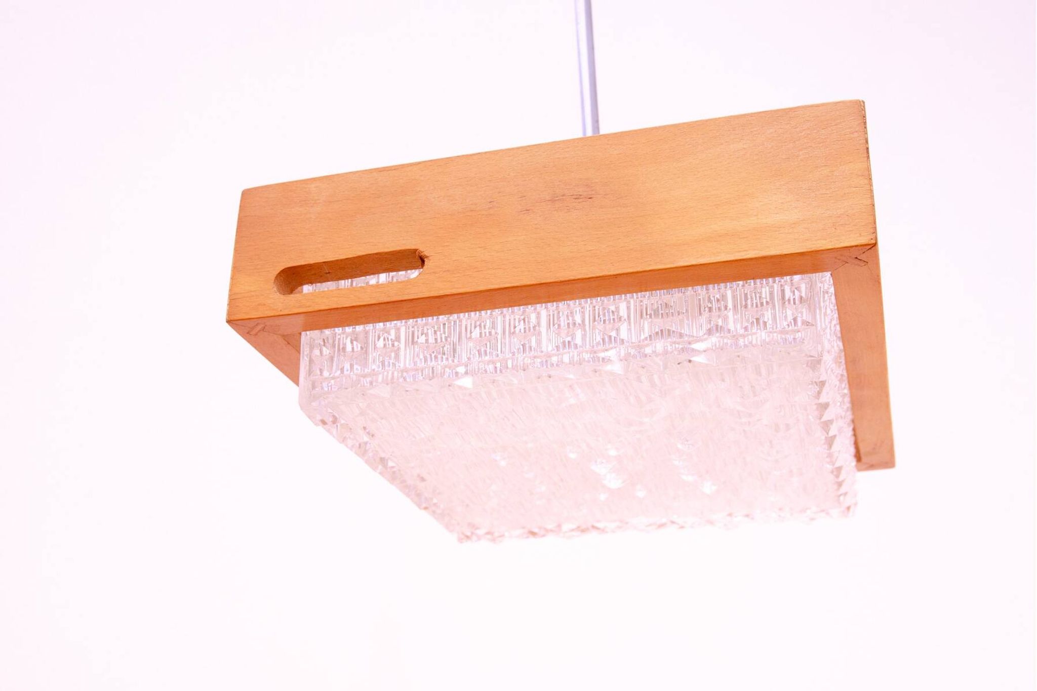 Eastern Bloc Brutalist Pendant Lamp, 1970s, Czechoslovakia