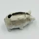 Vintage mustard pot in porcelain shaped like a pig.