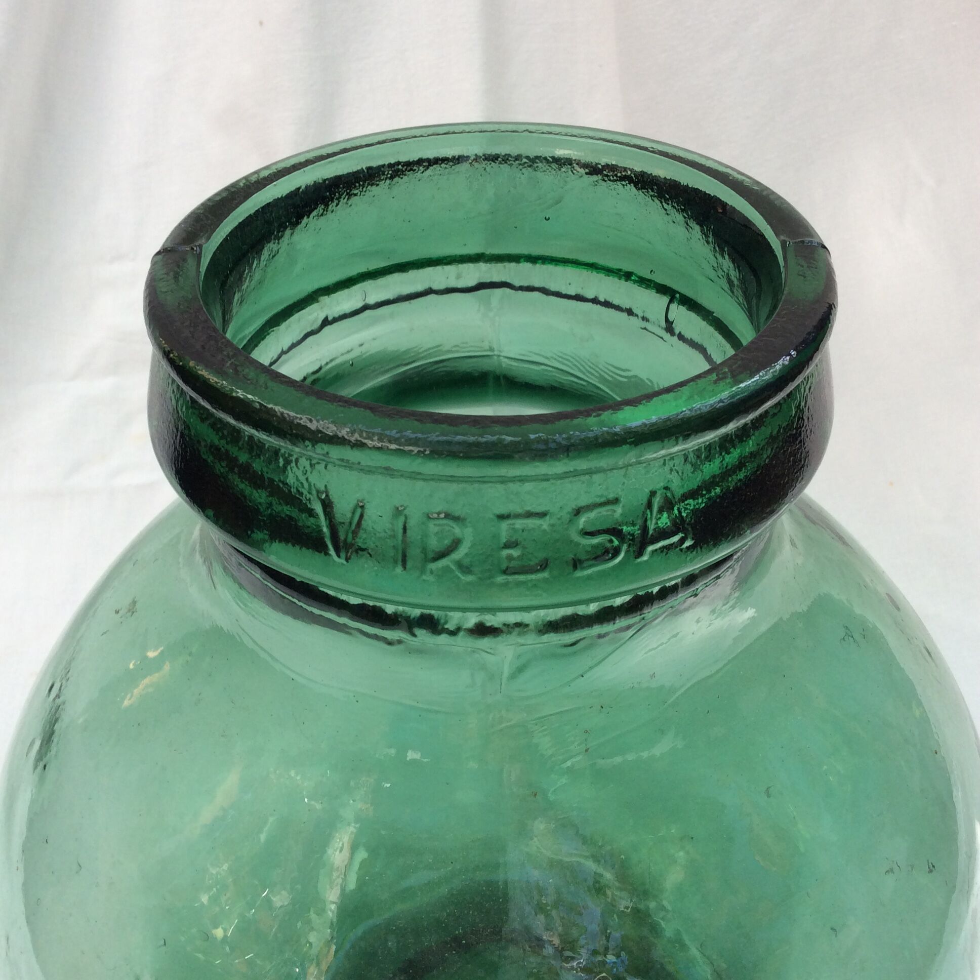 Dame-jeanne en verre viresa couleur verte 5 litres