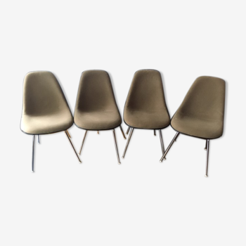 Série de 4 chaises DSX Charles Eames pour Herman Miller, 1970