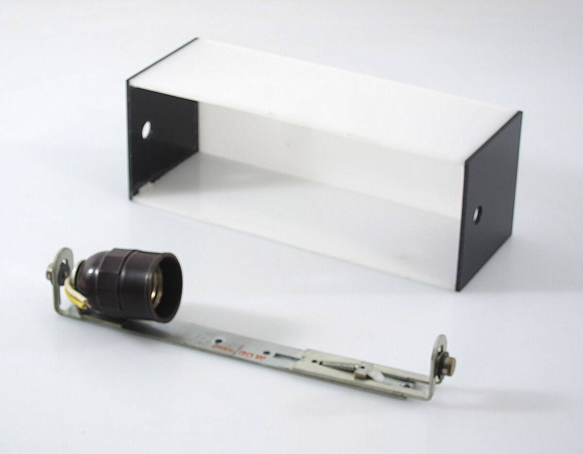 Minimal vintage sixties perspex bathroom light