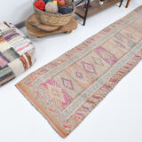 3x10 neutral handmade vintage runner rug, 78x326cm