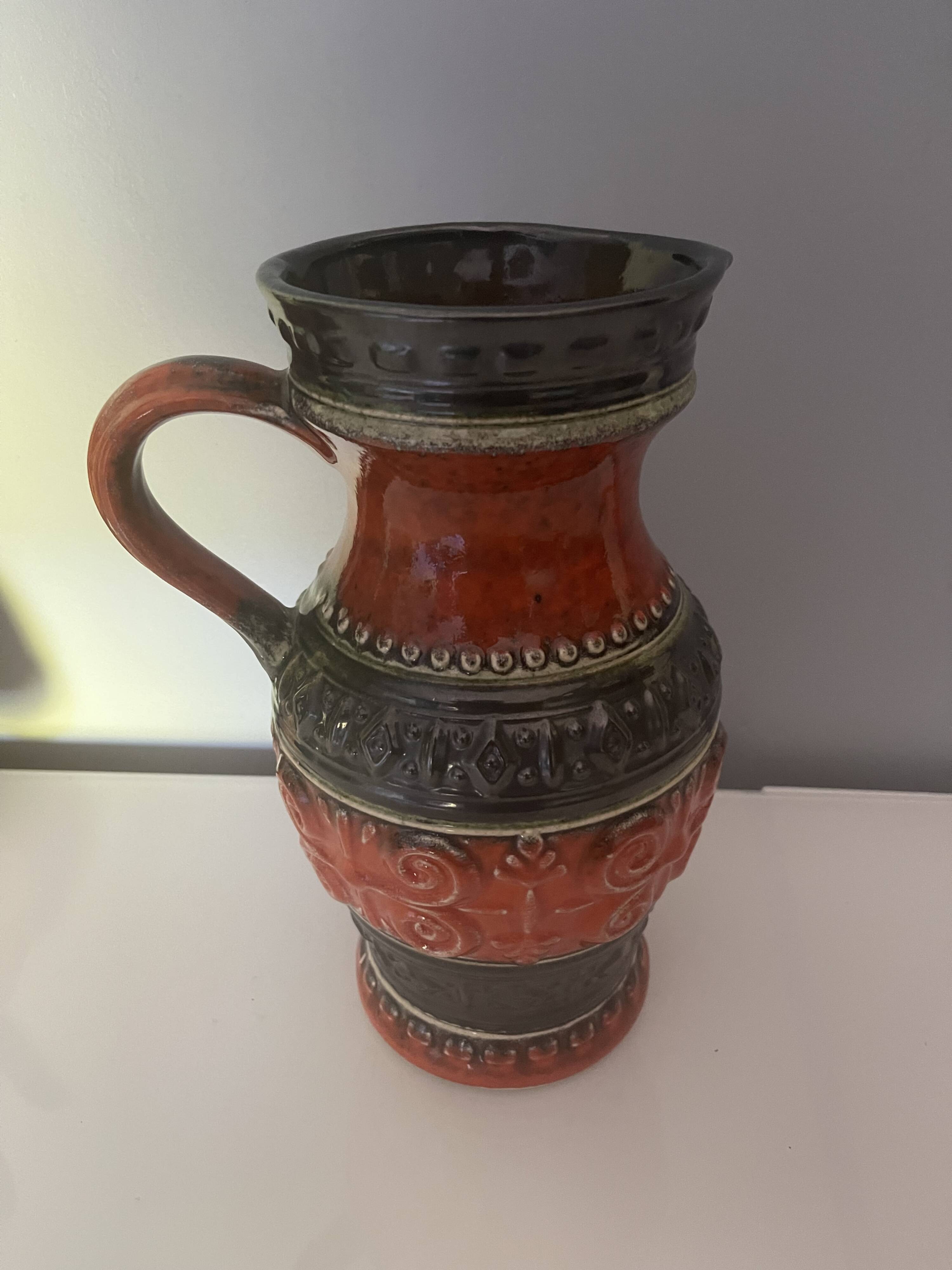 1970s ceramic pitcher