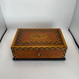 Antique Historicism Box with Birch Inlay, Germany, 1880