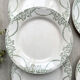 Flat plates terre de fer green creil & montereau labrador model "napoleon" 1890s