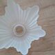 Old sandblasted glass tulips