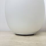 Set of 2 Vintage egg shaped opaline glass table lamp , 1970s