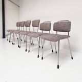 Set of 6 reupholstered chairs by Gebroeders De Wit, 1960s
