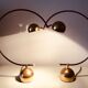 Pair of vintage German bow lamps 60s/70s