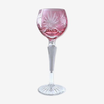 Verre en cristal verre à vin coloré rose