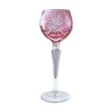 Crystal glass, coloured wine glass, pink