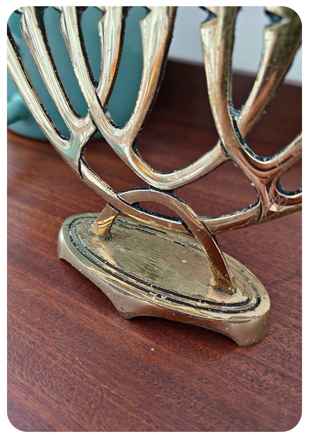 Vintage brass wainberg m8534 israel menora 9 candle holder