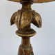 1960s gilded wooden candlestick lamp