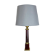 Lampe de table moderniste rouge catalina et tube en laiton, italie, années 1960