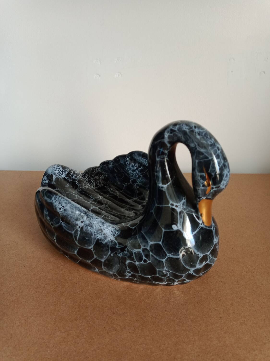 Vintage zoomorphic swan soap dish