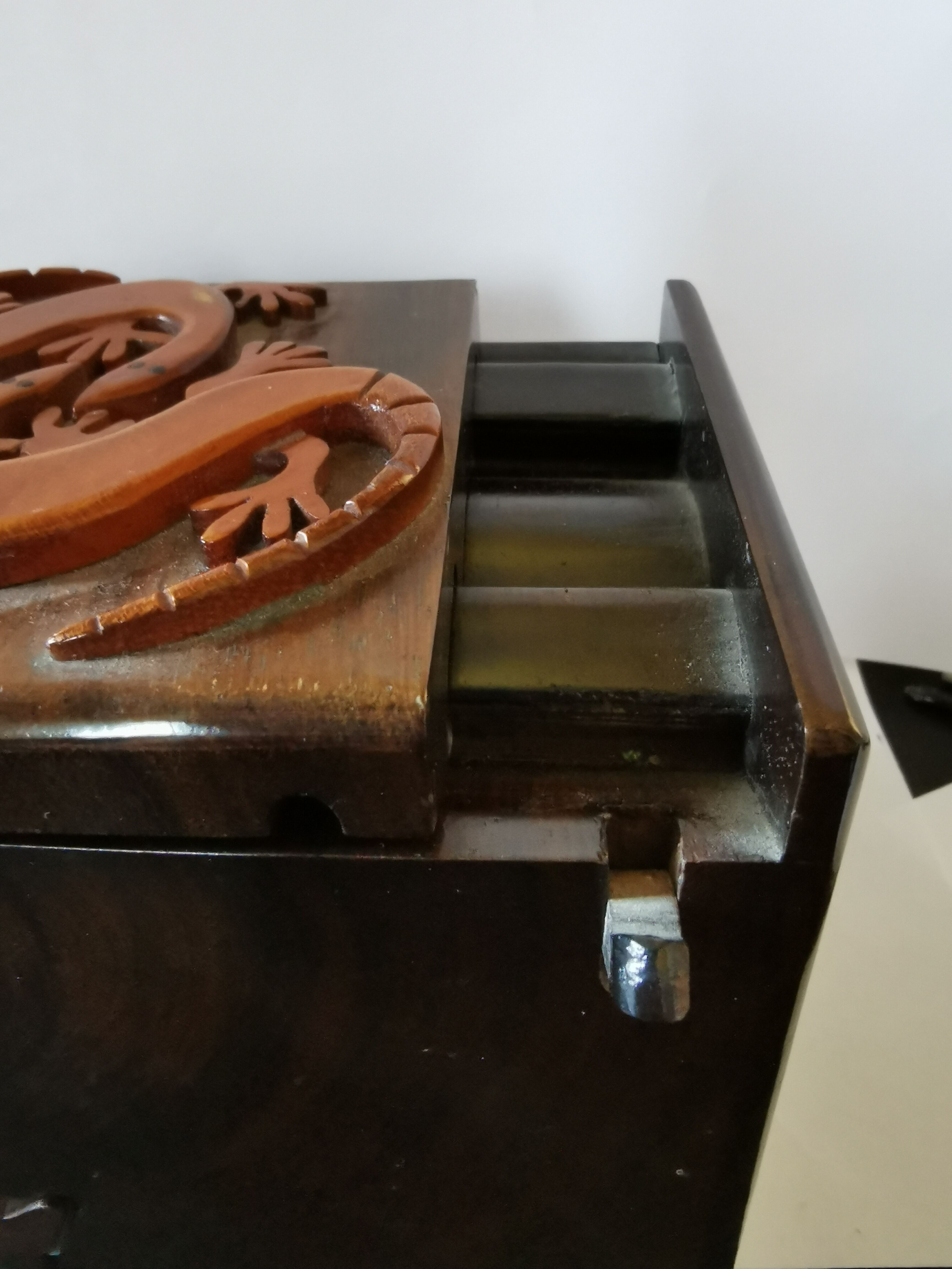 Exotic wooden secret box