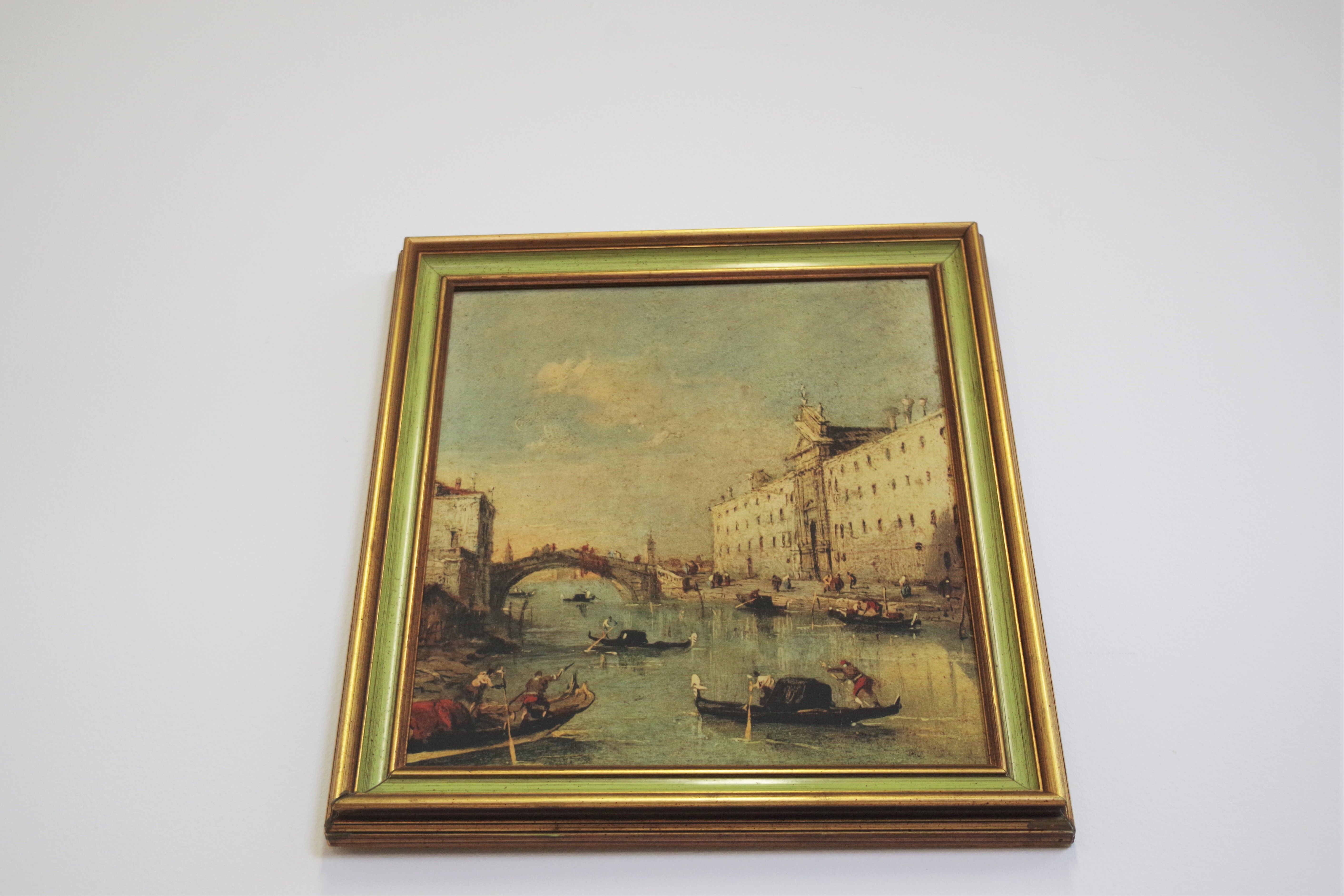 Paysage représentant Venise, années 1960, ensemble de 2