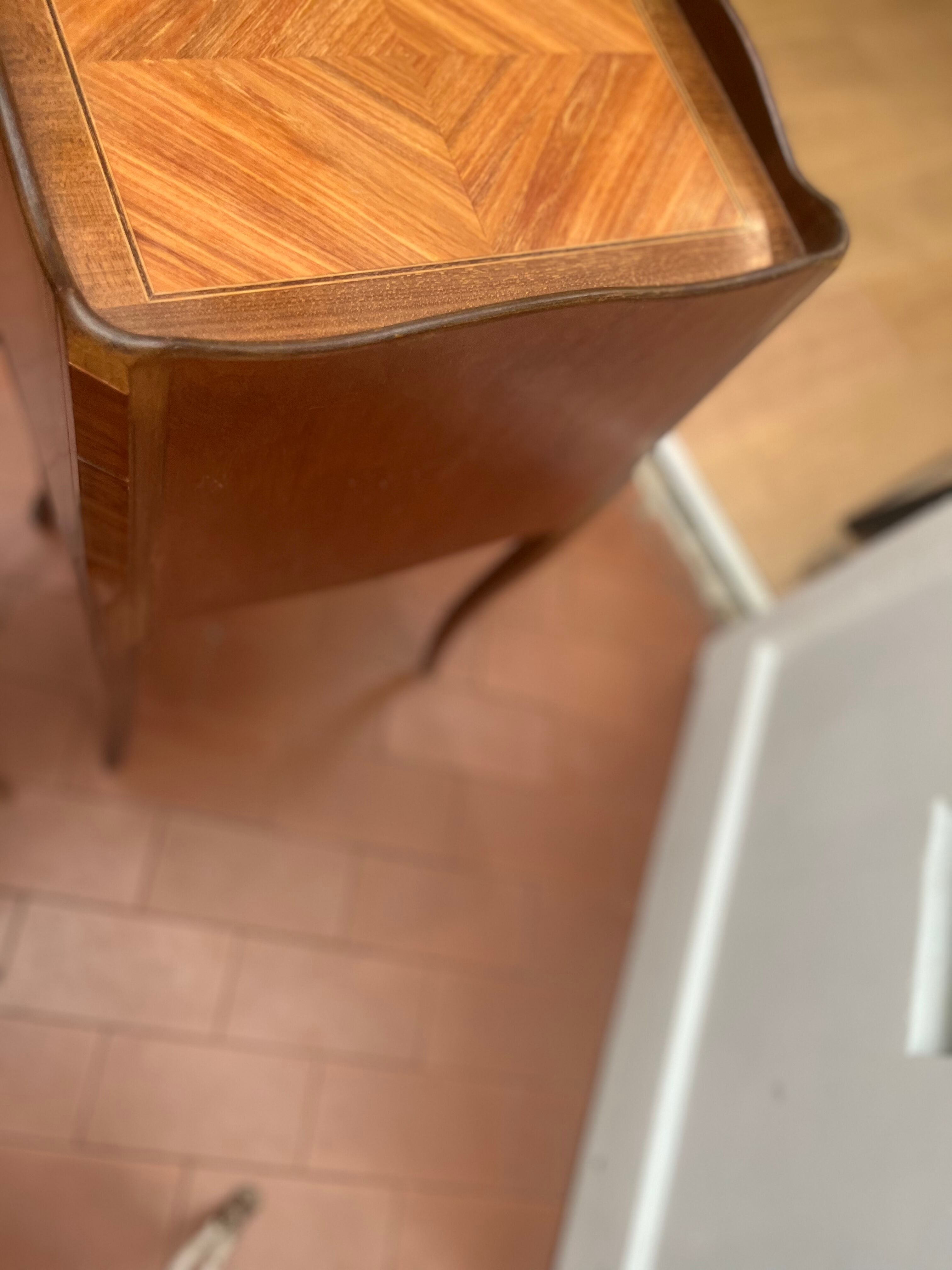 Pair of bedside in marquetry style louis XV
