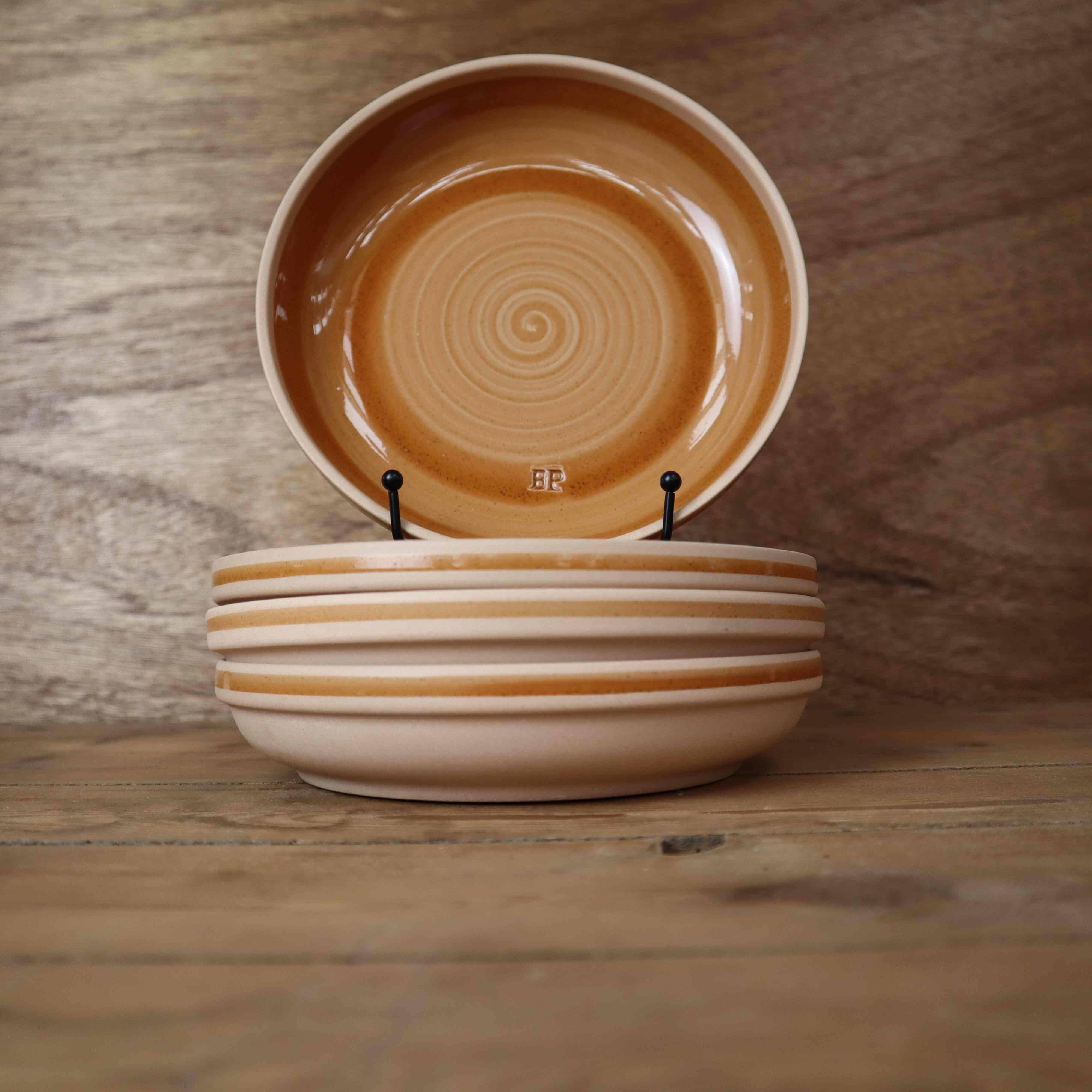 4 Sarreguemines BP sandstone dessert plates