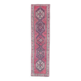 Tapis couloir en laine fait main turc des années 1970 76x299
