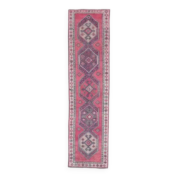 1970s Turkish Handmade Wool Runner Rug 76x299