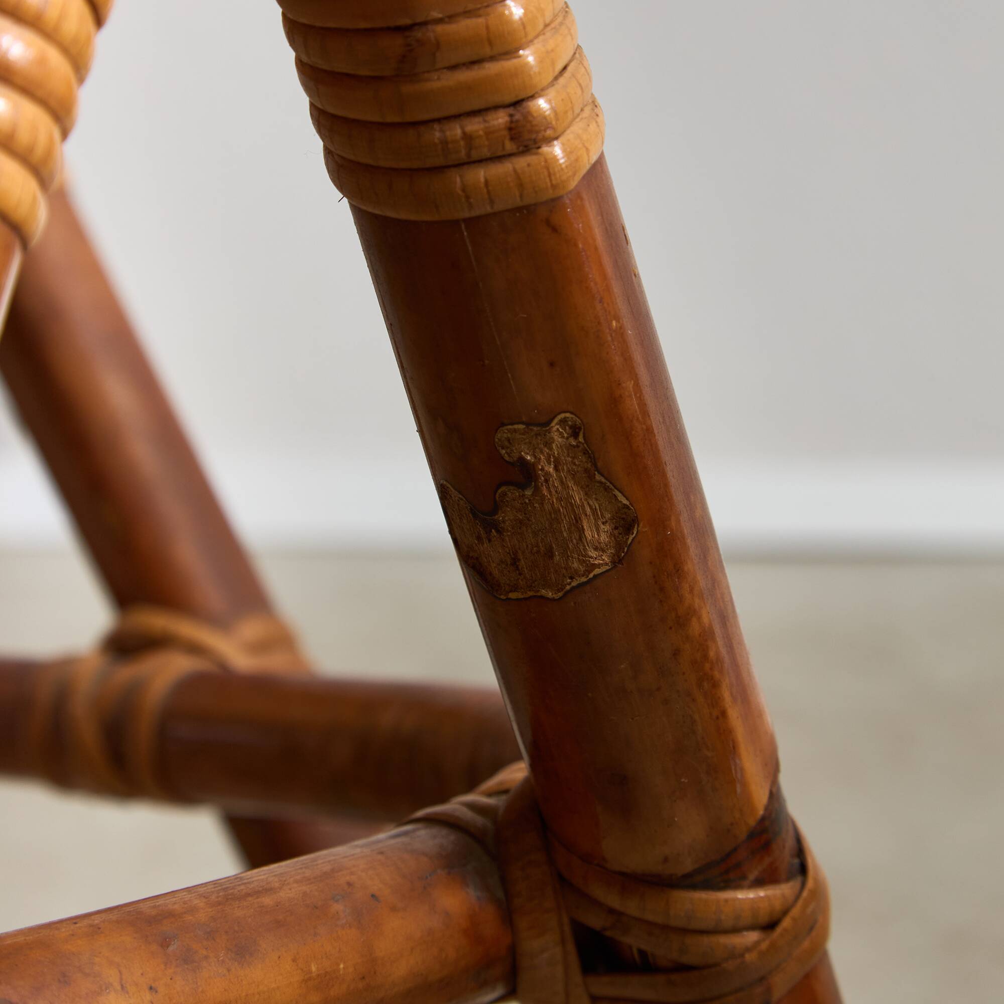Curved Bamboo Chair, 1960s