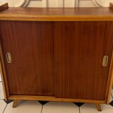Vintage shoe cabinet with compass legs