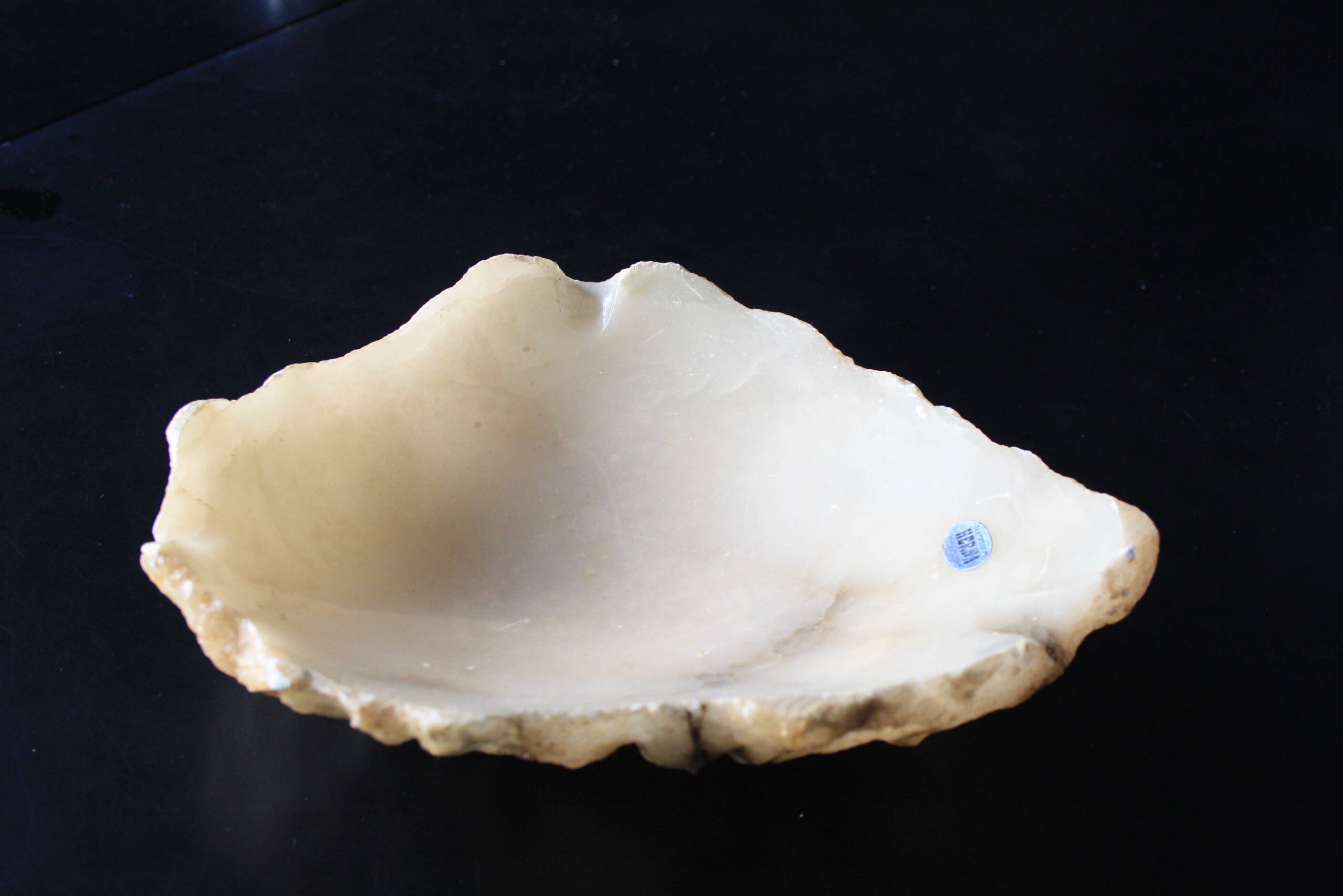 Alabaster pocket emptier/ashtray