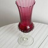 Translucent glass vase on a stand