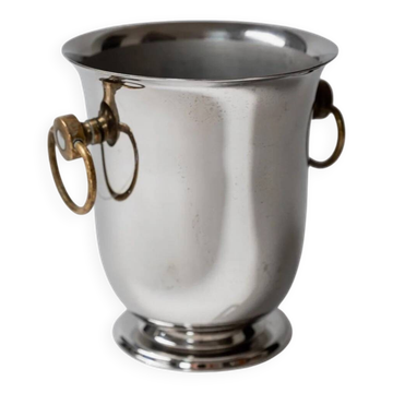 Silver-plated Jean Couzon 1980s Champagne Cooler – Vintage Centerpiece and Elegant Table Decor