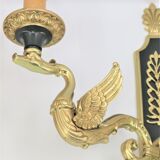 Pair of empire-style bronze wall light