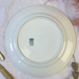 Round dish Terre de fer St Amand & Hamage laurel model made in France