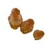 Set of 3 vintage pink glass bottles with corks.