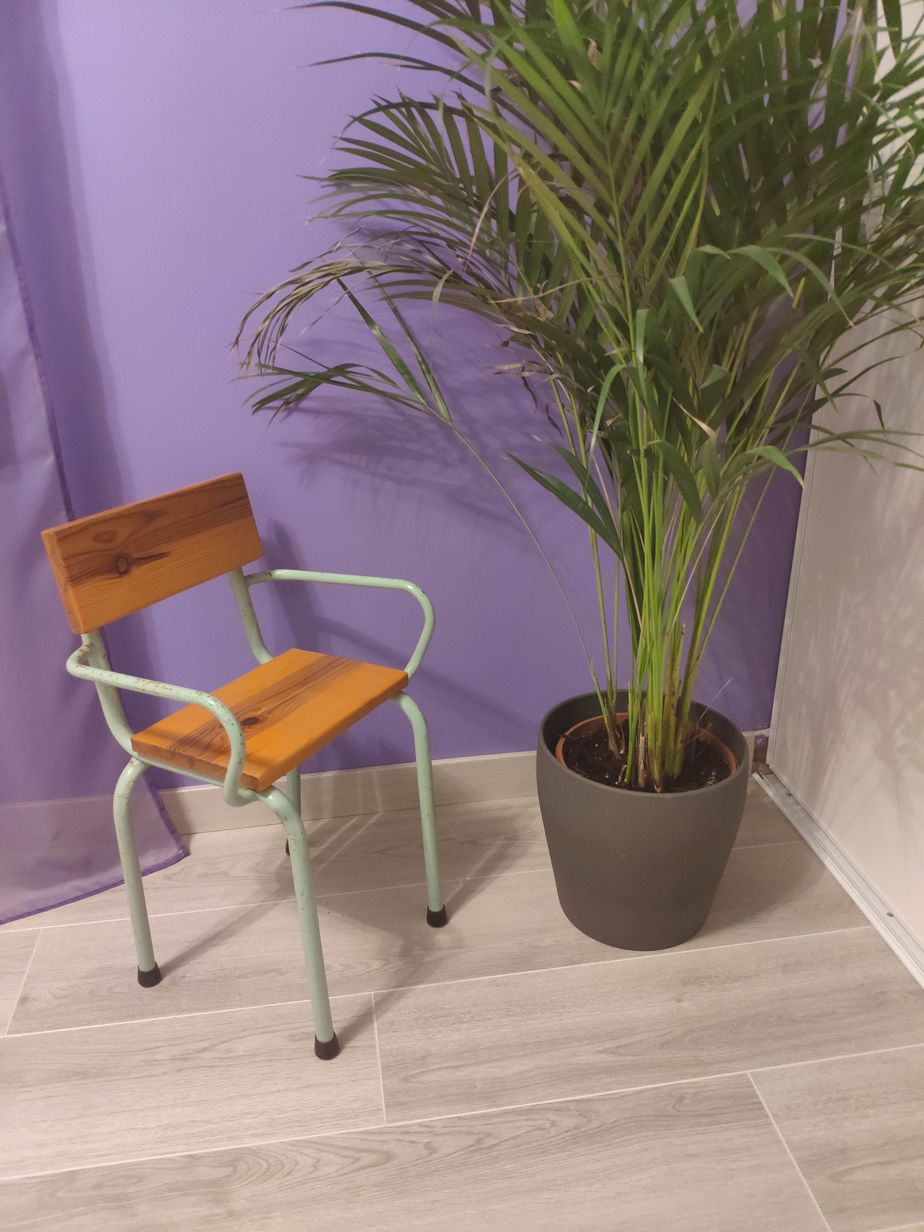 Fauteuil d'école enfant vintage années 50